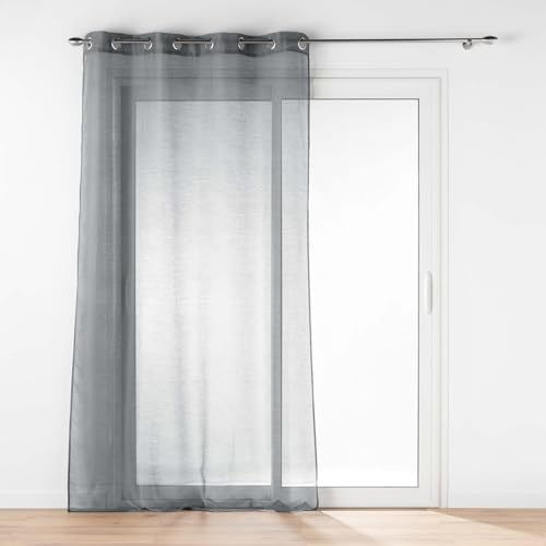 Douceur d'Intérieur, Tenda con occhielli Lissea, in poliestere, Grigio, 240 x 140 x 240 cm