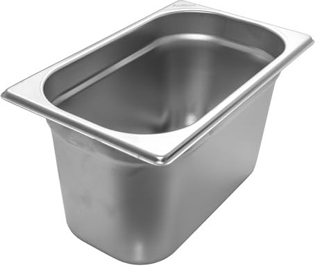 airbrush-city GN 1/3 Gastronormbehälter GN-Behälter Gastronorm Edelstahl 5,7 Liter Tiefe 150mm
