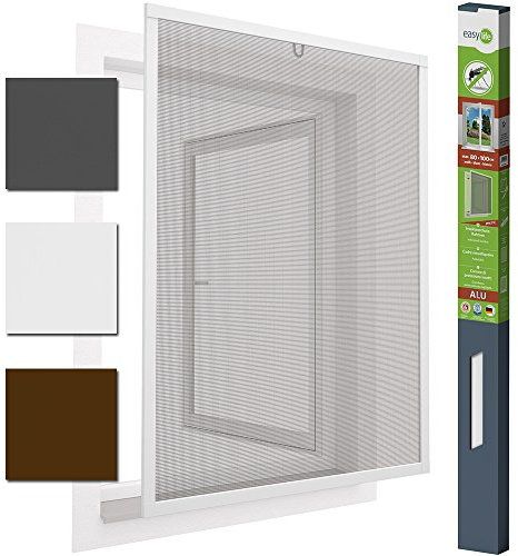 Insektenschutzfenster Alu Fliegengitter 80 x 100 cm proLINE Weiss