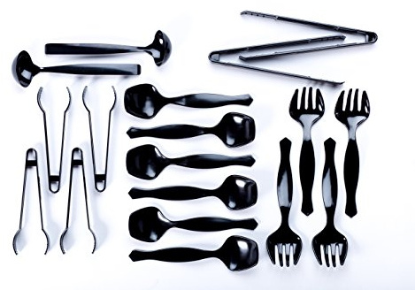 Transitions2earth Biodegradable EcoPure Economy Serving Utensils Combo Pack - 18 Count - Earth-Friendly, BPA-Free, Heavy Duty, Heat Resistant, Recyclable Utensils
