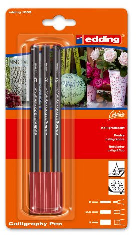 edding 4-1255-3-1046 Kalligrafie-Stift, Karmesin