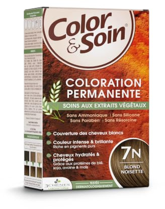 Les 3 chênes color & care 7N blond hasselnöt 135 ml