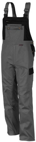 QUALITEX HIGH QUALITY WORKWEAR Damen Latzhose Grau-schwarz Cargo