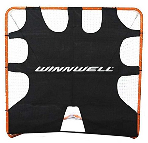 Winnwell Schießziel, Lacrosse-Netz, Zieltrainer, Rebounder und Trainer-Plane, Indoor- und Outdoor-Torwart-Übungsausrüstung für Schussgenauigkeit (Schwarz, 182,9 cm)