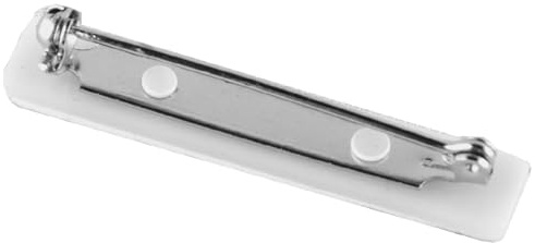 Schmalz Werbeservice Broschennadel selbstklebend 42 x 7 mm, 50 Stk., Weiß, Metall, Kunststoff