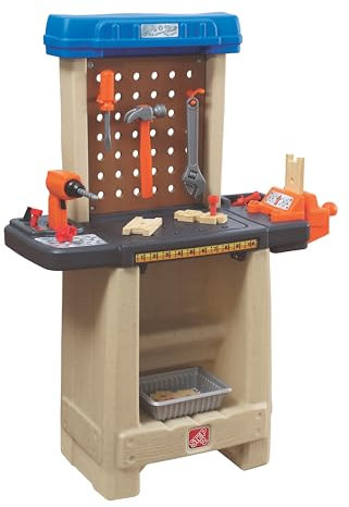 Step2 Handy Helper s Workbench Kinderwerkbank | Werkzeugbank / Werkbank für Kinder mit 22-teiligem Zubehör Set
