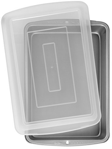 Wilton - Molde para tartas (33 x 23 cm, acero antiadherente)