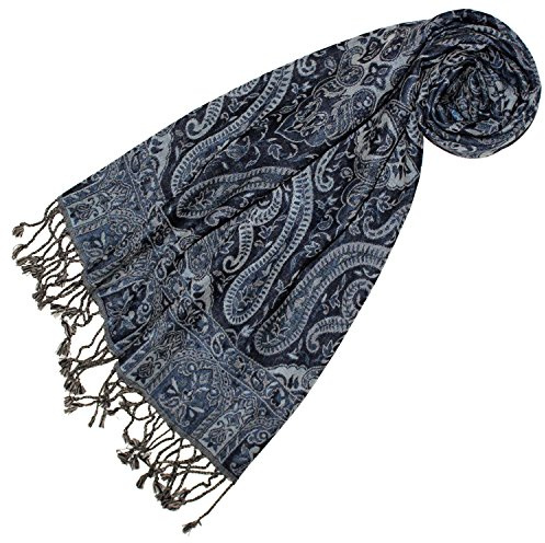 Lorenzo Cana - Luxus Schal aus weicher Wolle vom Merino - Lamm Paisley Muster bunt mehrfarbig 35 x 160 cm Wollschal Wolltuch Damenschal Damen Frauen
