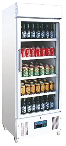 Polar Refrigeration G-Series 340 W Upright Display Fridge 368 Litre, White, Painted Steel, Temp: 2 degree to 8 degree celsius, Size: 1982(H) x620(W) x570(D) mm, 4 Shelves, Energy Rating C, DM076