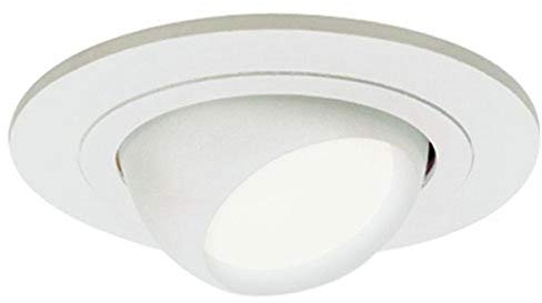 HALO 4 in. Matte White Recessed Ceiling Light Adjustable Eyeball Trim, Small, (998P)