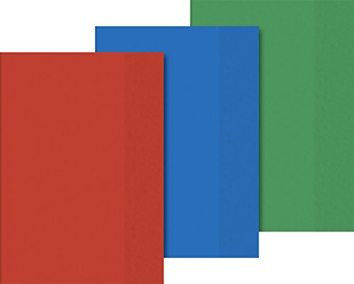 Brunnen 104059095 Hefthülle, A4, 3er Pack, rot/blau/grün