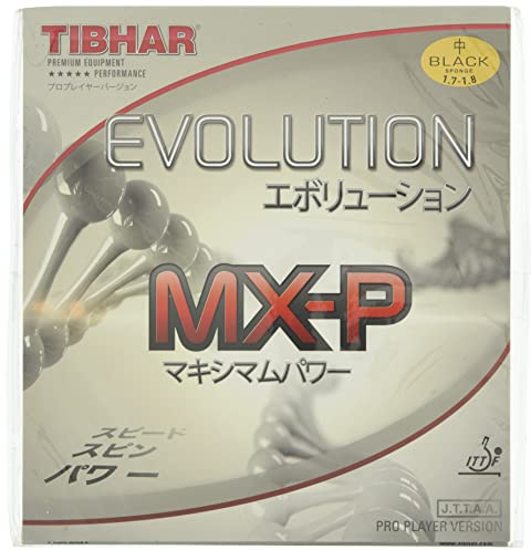TIBHAR Evolution MX-P Gomma per tavolo da ping pong, BT146153, Nero, 2.0mm