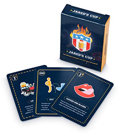 Evil Jared Hasselhoff Trinkspiel | Partyspiel | JARED'S Cup - Das Offizielle Party-Kartenspiel | 100% wasserfeste Spielkarten aus flexiblem Polymer