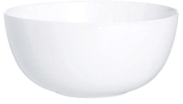 LUMINARC Salad Bowl Pasta Plate 2.1 L Serving Bowl Bowl White Large Tempered Glass Dishwasher Microwave