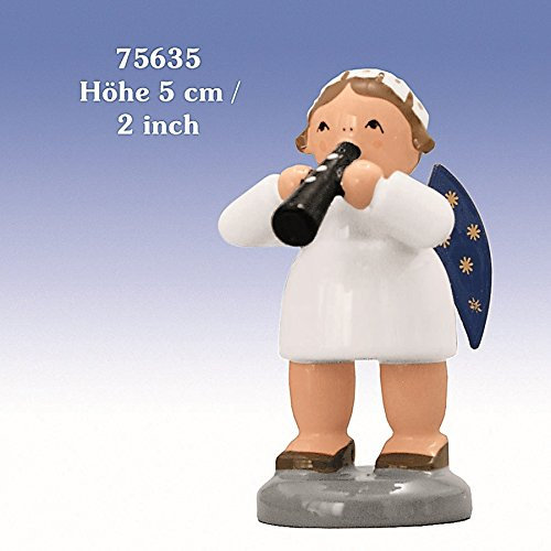 Rudolphs Schatzkiste Miniaturfigur Engel mit Flöte BxTxH= 3x4x5cm NEU Miniatur Instrumente Figuren Seiffen Winter Erzgebirge Holzfigur Weihnachten Fensterschmuck Spielzeug Weihnachtsfig