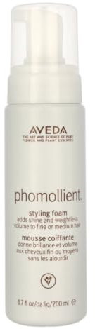 Aveda Phomollient Styling Foam - 6.7 fl oz / 200 ml | Lightweight Hair Mousse for Fine to Medium Hair | Adds Volume, Shine & Flexible Hold | Organic Ingredients, Natural Shine, Eco-Friendly Packaging