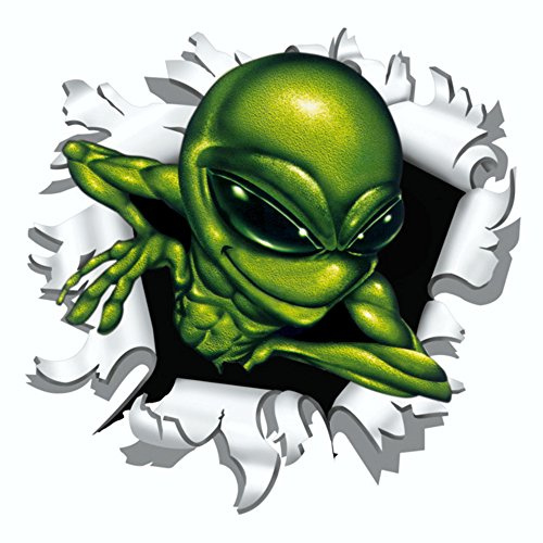 Aufkleber Tankdeckel Blechloch mit Alien