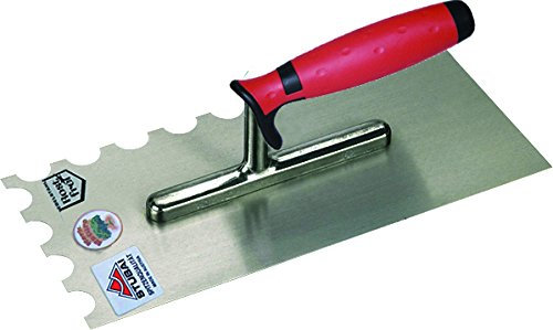 Stubai 4336702K Frattone Dentato, Inox, Manico Bicomponente, 130 x 0.75