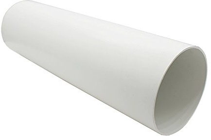 Kair Plastic Ducting Pipe 100mm - 350mm Short Length - Rigid Straight Duct Channel