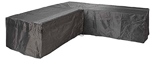 AeroCover Schutzhülle in L-Form für Lounge Sets, Ripstop-Gewebe, 300 x 300 x 100 x 70 cm, Schwarz