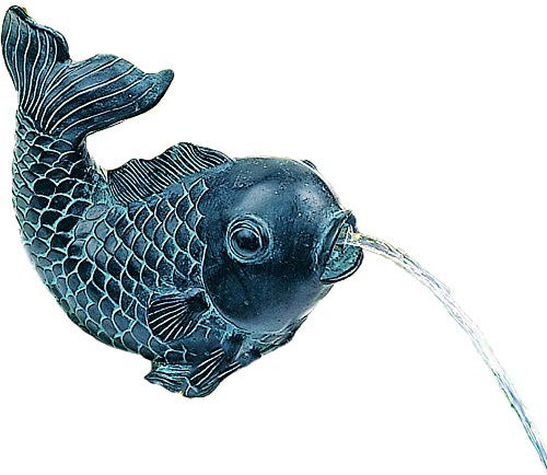 HEISSNER 003246-00 Teichfigur Fisch, 18 cm, Dekor Bronze