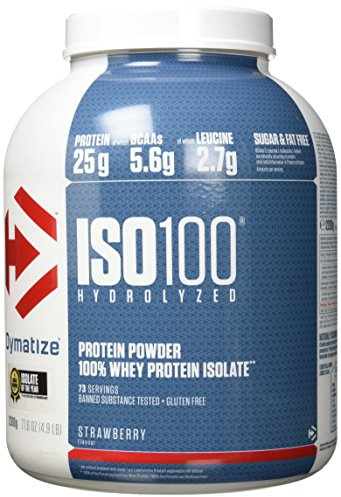 Dymatize ISO 100 Strawberry 2,2 kg - Whey Protein Hydrolysat + Isolat Powder