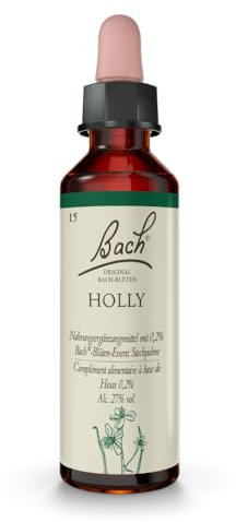 Original Bachblüten Tropfen Nr. 15 Holly: Misstrauen & Neid loslassen mit der Bach-Blüte Stechpalme, 20ml