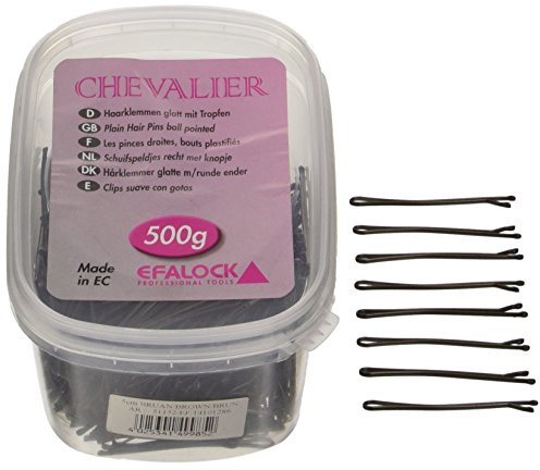 Efalock Professional Chevalier Haarklemmen, 5 cm, braun, 1er Pack, (1x 500 g)
