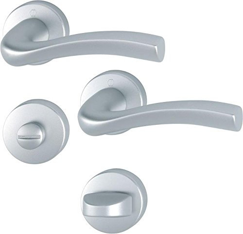 HOPPE Rosetten-Garnitur 'Melbourne' Aluminium Natur matt 1672/19KV/19KVS - 8180564