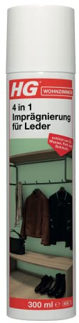 HG 4 in1 Schutz für Textil und Leder, schützt Textilien und Leder gezielt und einfach vor den meisten Flecken, z.B. Öl-, Fett- und Schmutzflecken - 300 ml