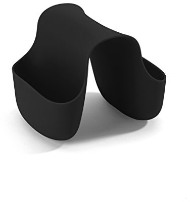 Umbra 330210-040 Saddle Sink Caddy – Flexible Rubber Organizer for Double Kitchen Sink, Storage for Dish Sponge, Scouring Pads and more, Black