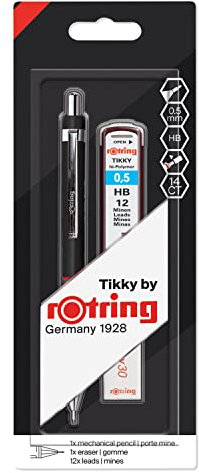 rOtring Tikky-Druckbleistift-Set mit Farbcodierung | 0,50 mm