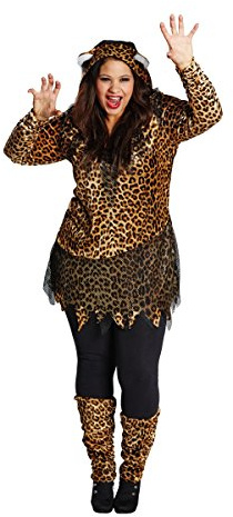 Leopard Damen Kostüm Raubkatze Katzenkostüm Karneval Fasching Gr.48