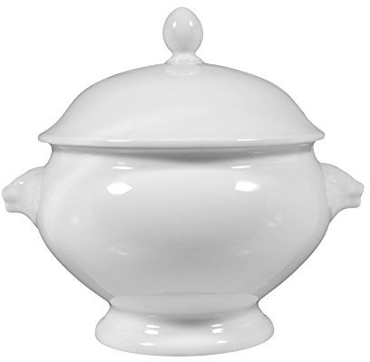 Seltmann Weiden Terrine Löwenkopf mit Deckel 2,00 l Lukullus Weiss Uni 00006
