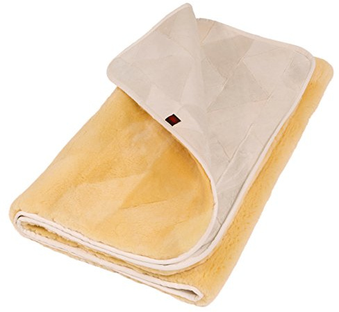 Lammfell Bettauflage Trend von CHRIST – Hochwertige Matratzenauflage aus echtem medizinischem Schaffell-Patchwork, temperaturausgleichend, weich, atmungsaktiv – ideal für gesunden Schlaf. (140x70)