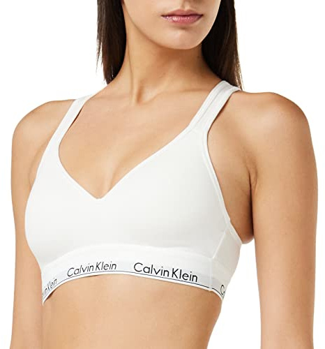 Calvin Klein Damen BH Bralette Lift Gepolstert, Weiß (White), S