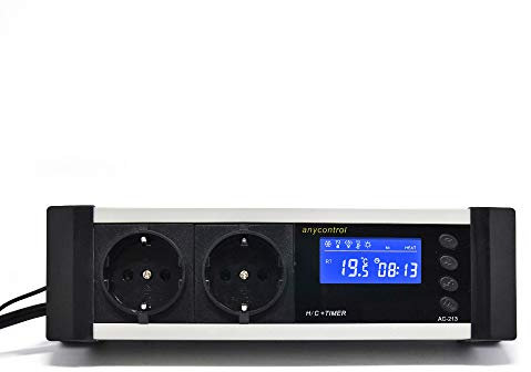 Digitaler Dimmer mit Timer Thermostat Thermoregler Temperaturregler Alarm Heizen/Kühlen Tag-/Nachtbetrieb Reptilien Terrarium Aquarium TMT-D100 TX3