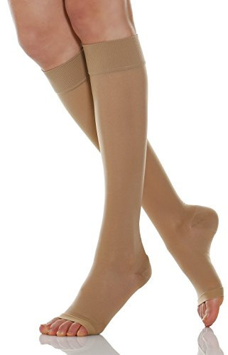 Relaxsan Basic 950A (1 Paio - Carne, tg.3) gambaletti preventivi punta aperta compressione graduata 280 Den