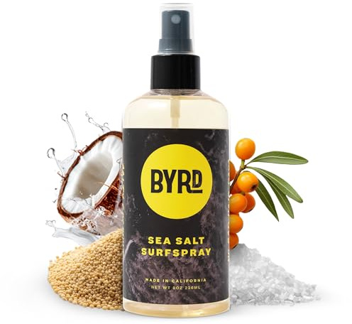 BYRD Hairdo Products Byrd Sea Salt Surfspray, Salty Coconut Scent, Texturizing and Volumizing Sea Salt Spray for Men for Hydrated, Shiny Surfer Hair, Safe for All Hair Types, 8 Fl Oz - Texture Spray