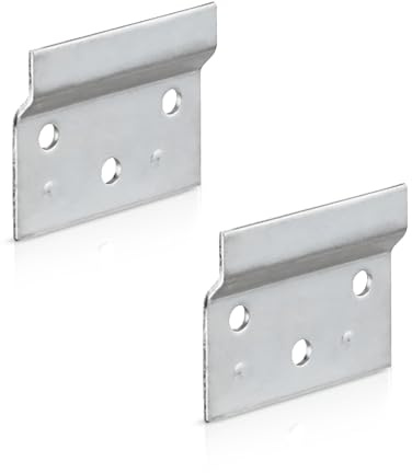 Gedotec Aufhängeschiene Metall verzinkt | 2 Stück - Wand-Befestigung für Hänge-Schränke | Länge 60 mm | Wandschiene für Schrank-Halterung | zum Schrauben für Schrankaufhänger | Trägerplatte Stahl