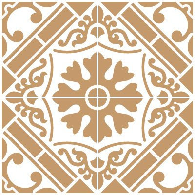 Stencil Deco Fondo 096 Baldosa. Medida exterior del stencil: 25 x 25 cm Medida del diseño: 20 x 20 cm
