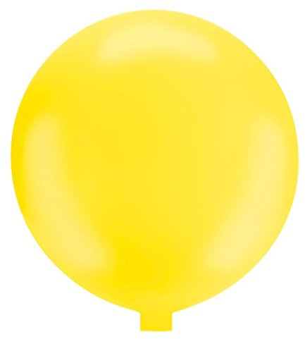 Riesenluftballon von Ballonpoint - Ø165cm /66inch, Umfang 450cm unbedruckt, Ballonfarbe GELB, XXL Riesenluftballon / Jumboballoon Typ R450 -102-00 inkl. Spezialballonverschluss (Klammer ZRBV15). Hergestellt in Österreich