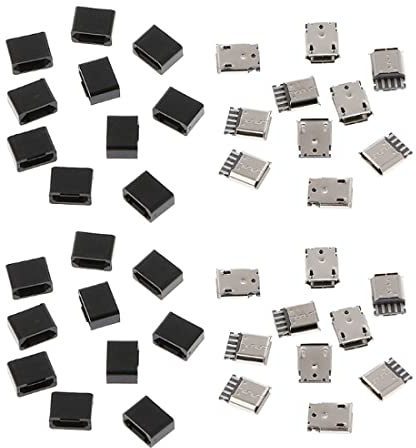 chenyang Cheyang 50PCS Micro USB Type B à 5 pens Port Port Connecteur Type de soudure Pièces de réparation