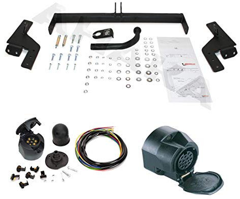 AHK Anhängerkupplung mit Elektrosatz 13 polig für Renault Laguna II 2001-2007 Kombi Anhängevorrichtung Hängevorrichtung - starr, mit angeschraubtem Kugelkopf