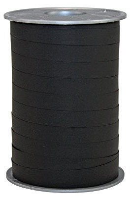 C.E. Pattberg Geschenkband Matt schwarz, 200 m Ringelband Paperlook zum Einpacken von Geschenken, 10 mm Breite, Zubehör zum Dekorieren & Basteln, Dekoband für Präsente, zu jedem Anlass
