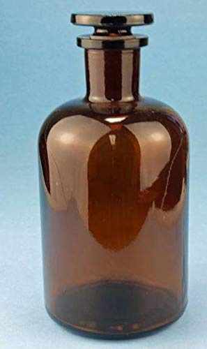 Karl Hecht Braunglasflasche mit Stopfen 1000 ml