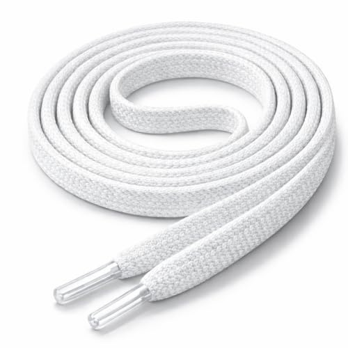 Di Ficchiano Skosnören I slitstarka skosnören platta ø 5 mm av fin bomull/vaxad I Shoelaces för sportskor läderskor sneakers UVM längder 70–140 cm