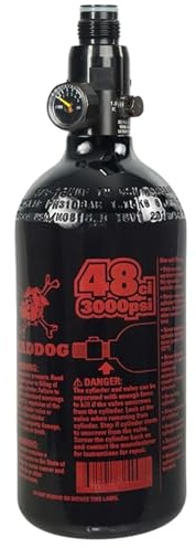 Maddog 48/3000 Aluminum Compressed Air HPA Paintball Tank with Regulator - Airgun Airsoft PCP - Fresh Hydro Date - Ships Empty - Single - Refillable