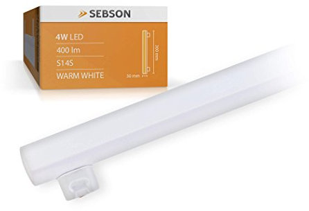 SEBSON LED Lampe S14S 30cm, 4w, ersetzt 35W Glühlampe, 400lm, warmweiß, LED Linienlampe 150°