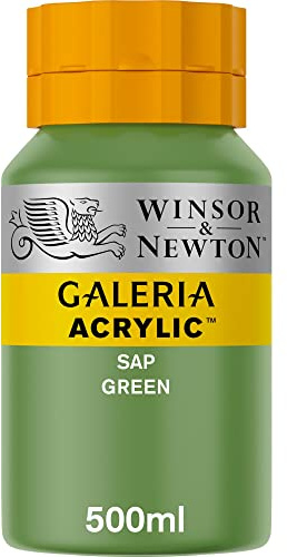 Winsor & Newton 2150599 Galeria akrylfärg, hög pigmentering, ljusäkta, krispig konsistens, 500 ml kruka – juicegrön